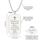 Born of God 1 John 5:1 Engraved Dog Tag Bible Necklace Stainless Steel or 18k Gold w 24" Chain-Express Your Love Gifts