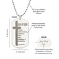 Man of God Pursuing 1 Timothy 6.11 Engraved Dog Tag Necklace Stainless Steel or 18k Gold w 24" Chain-Express Your Love Gifts