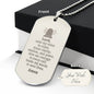 Dispatcher's Prayer Engraved Dog Tag Necklace Stainless Steel or 18k Gold w 24" Chain-Express Your Love Gifts