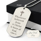 Born of God 1 John 5:1 Engraved Dog Tag Bible Necklace Stainless Steel or 18k Gold w 24" Chain-Express Your Love Gifts