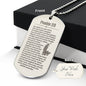Psalm 23 German Engraved Dog Tag Necklace Stainless Steel or 18k Gold w 24" Chain-Express Your Love Gifts