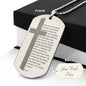 Lords Prayer Polish Ojcze Nasz Engraved Dog Tag Necklace Stainless Steel or 18k Gold w 24" Chain-Express Your Love Gifts