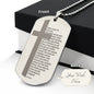 Lord's Prayer German Vater Unser Engraved Dog Tag Necklace Stainless Steel or 18k Gold w 24" Chain-Express Your Love Gifts