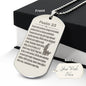 Psalm 23 Polish Psalm Dawida Engraved Dog Tag Necklace Stainless Steel or 18k Gold w 24" Chain-Express Your Love Gifts
