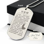 Psalm 23 Chinese Engraved Dog Tag Necklace Stainless Steel or 18k Gold w 24" Chain-Express Your Love Gifts