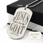 Jesus is the GOAT Matthew 28.18 Engraved Dog Tag Necklace Stainless Steel or 18k Gold w 24" Chain-Express Your Love Gifts