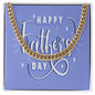 To My Dad Happy Father's Day Message Card Cuban Chain-Express Your Love Gifts