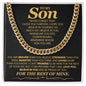 To My Son – For the Rest of Mine Cuban Link Chain Necklace-Express Your Love Gifts