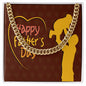 To My Dad Happy Father's Day Message Card Father & Child Cuban Chain-Express Your Love Gifts
