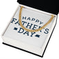 To My Dad Happy Father's Day Message Card Plain Blue Cuban Chain-Express Your Love Gifts