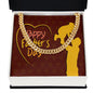 To My Dad Happy Father's Day Message Card Father & Child Cuban Chain-Express Your Love Gifts
