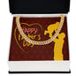 To My Dad Happy Father's Day Message Card Father & Child Cuban Chain-Express Your Love Gifts