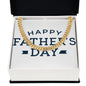 To My Dad Happy Father's Day Message Card Plain Blue Cuban Chain-Express Your Love Gifts