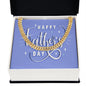 To My Dad Happy Father's Day Message Card Cuban Chain-Express Your Love Gifts