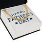 To My Dad Happy Father's Day Message Card Plain Blue Cuban Chain-Express Your Love Gifts