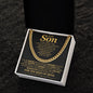 To My Son – For the Rest of Mine Cuban Link Chain Necklace-Express Your Love Gifts