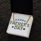 To My Dad Happy Father's Day Message Card Plain Blue Cuban Chain-Express Your Love Gifts