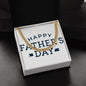 To My Dad Happy Father's Day Message Card Plain Blue Cuban Chain-Express Your Love Gifts