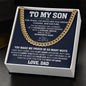 To My Son – I've Watched You Grow Cuban Link Chain Necklace-Express Your Love Gifts