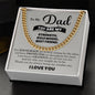 To My Dad My Strenth, Role Model & Best Friend Cuban Chain Necklace-Express Your Love Gifts