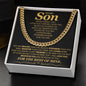 To My Son – For the Rest of Mine Cuban Link Chain Necklace-Express Your Love Gifts