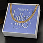 To My Dad Happy Father's Day Message Card Cuban Chain-Express Your Love Gifts