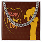To My Dad Happy Father's Day Message Card Father & Child Cuban Chain-Express Your Love Gifts