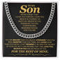 To My Son – For the Rest of Mine Cuban Link Chain Necklace-Express Your Love Gifts