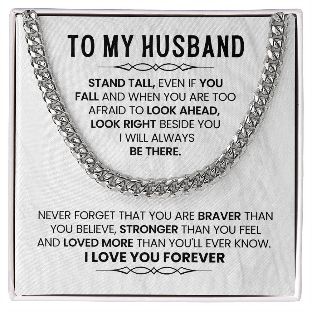To My Husband – Unconditionally Cuban Link Chain Necklace-Express Your Love Gifts