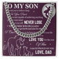 To My Son – Never Lose Cuban Link Chain Necklace-Express Your Love Gifts