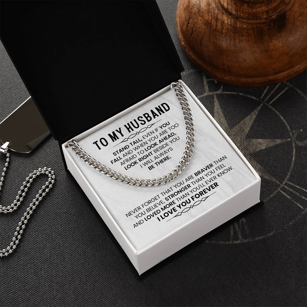 To My Husband – Unconditionally Cuban Link Chain Necklace-Express Your Love Gifts