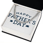 To My Dad Happy Father's Day Message Card Plain Blue Cuban Chain-Express Your Love Gifts