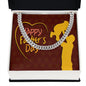 To My Dad Happy Father's Day Message Card Father & Child Cuban Chain-Express Your Love Gifts