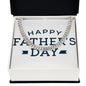 To My Dad Happy Father's Day Message Card Plain Blue Cuban Chain-Express Your Love Gifts