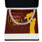 To My Dad Happy Father's Day Message Card Father & Child Cuban Chain-Express Your Love Gifts