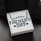 To My Dad Happy Father's Day Message Card Plain Blue Cuban Chain-Express Your Love Gifts