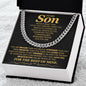 To My Son – For the Rest of Mine Cuban Link Chain Necklace-Express Your Love Gifts