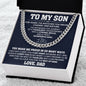 To My Son – I've Watched You Grow Cuban Link Chain Necklace-Express Your Love Gifts