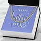 To My Dad Happy Father's Day Message Card Cuban Chain-Express Your Love Gifts
