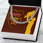 To My Dad Happy Father's Day Message Card Father & Child Cuban Chain-Express Your Love Gifts