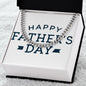 To My Dad Happy Father's Day Message Card Plain Blue Cuban Chain-Express Your Love Gifts