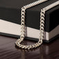 To My Dad My Strenth, Role Model & Best Friend Cuban Chain Necklace-Express Your Love Gifts
