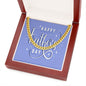 To My Dad Happy Father's Day Message Card Cuban Chain-Express Your Love Gifts