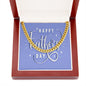 To My Dad Happy Father's Day Message Card Cuban Chain-Express Your Love Gifts