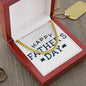 To My Dad Happy Father's Day Message Card Plain Blue Cuban Chain-Express Your Love Gifts