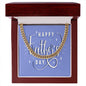 To My Dad Happy Father's Day Message Card Cuban Chain-Express Your Love Gifts