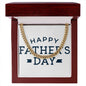 To My Dad Happy Father's Day Message Card Plain Blue Cuban Chain-Express Your Love Gifts