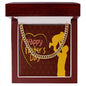 To My Dad Happy Father's Day Message Card Father & Child Cuban Chain-Express Your Love Gifts