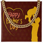 To My Dad Happy Father's Day Message Card Father & Child Cuban Chain-Express Your Love Gifts