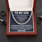 To My Son – I've Watched You Grow Cuban Link Chain Necklace-Express Your Love Gifts